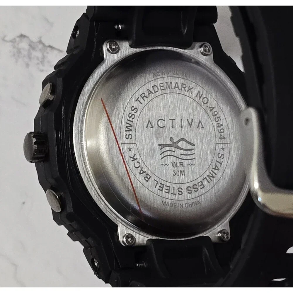 Activa Exon X Invicta Digital Men's Watch 48mm Black ACW8120-001 Brand New